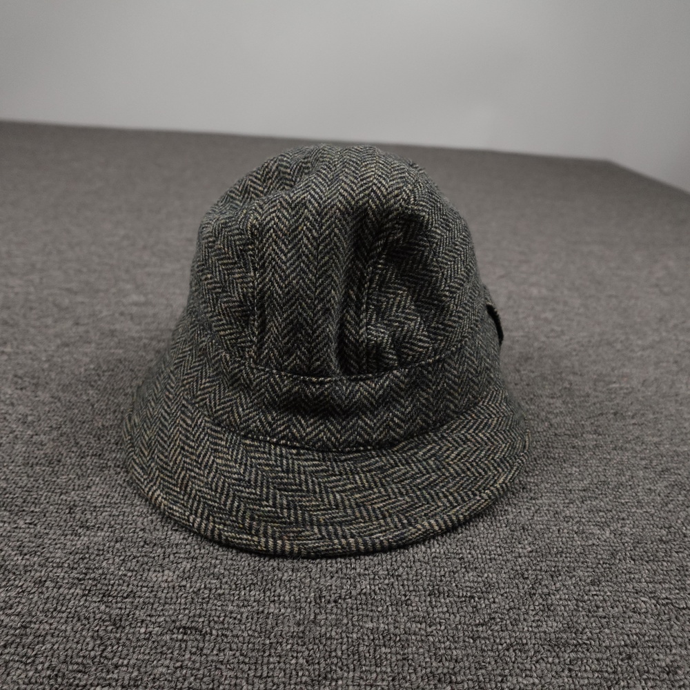 Greenlord Hat Bucket Fitted Mens M Gray Herringbone Wool Tweed Ireland Winter